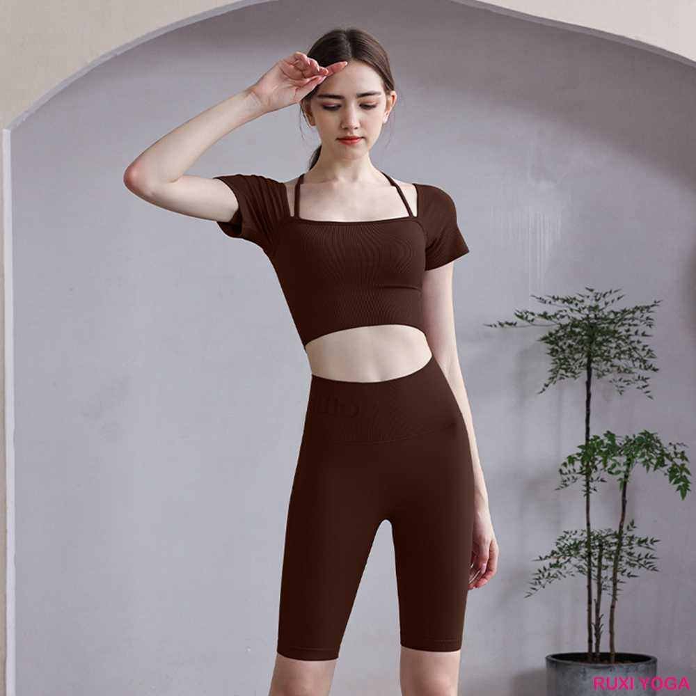 pantalones cortos de yoga fitness RUXI