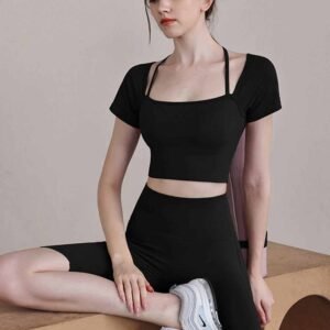 Leggings de entrenamiento fruncidos RUXI