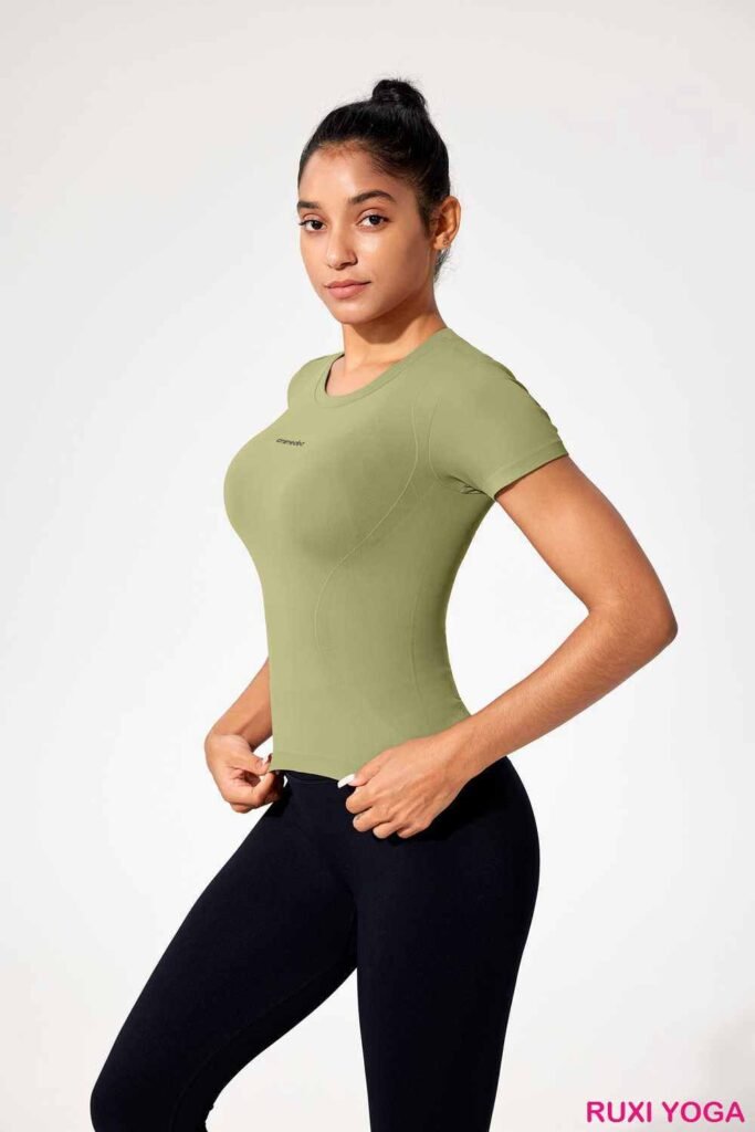 pantalones cortos de yoga acanalados RUXI