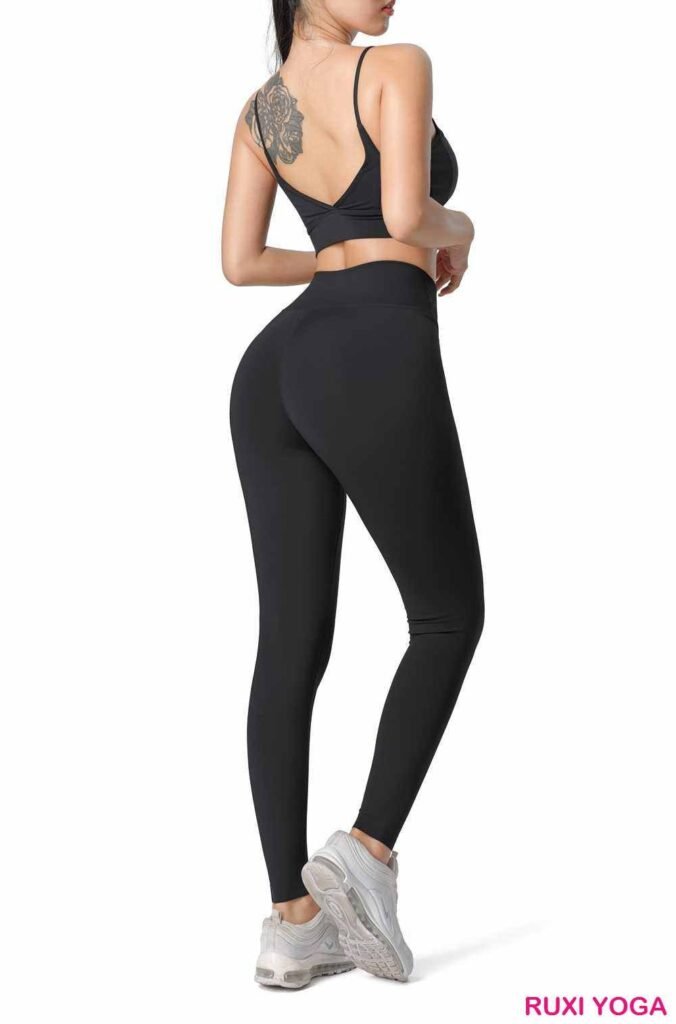 pantalones cortos de yoga con lazo lateral